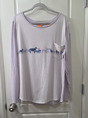 💜 Con.struct Lavender Animal Graphic Long‑Sleeve Tee – Women’s - XXL 💜